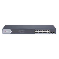Network Switch Hikvision Managed DS-3E1518P-SI, 16x PoE & 2x SFP ports, 1000Mbps