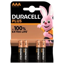 Αλκαλικές Μπαταρίες Duracell Plus Power LR03 AAA (4τμχ)