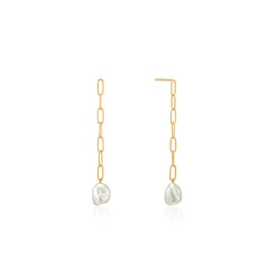 Γυναικεία Σκουλαρίκια Ania Haie E019-05G (4cm) από Ασήμι Golden