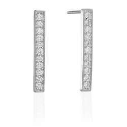 Γυναικεία Σκουλαρίκια Sif Jakobs E1023-Cz (2,5cm) από Ασήμι Gray