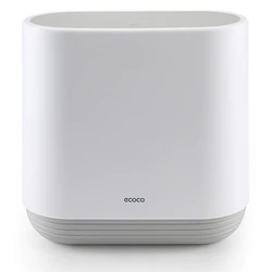 Κάδος Απορριμμάτων Ecoco E1906, Εύκολο Άνοιγμα, 10Lt, Λευκός