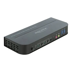 KVM & Data Switch DeLock KVM 4K 60 Hz with USB 3.0 and Audio - KVM-/Audio-/USB-Switch - 2 connections