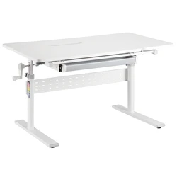 Γραφείο Brateck παιδικό E603, ρυθμιζόμενο, 100x60x54~76cm, λευκό
