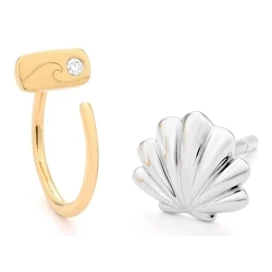 Γυναικεία Σκουλαρίκια Secrecy E8215Cdaww900 (1,5cm) από Ασήμι Golden