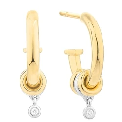 Γυναικεία Σκουλαρίκια Secrecy E8233Cdaww190 (1,5cm) από Ασήμι Golden