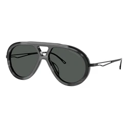 Emporio Armani Men's Aviator Sunglasses EA4242U 621187 – Grey Lenses, Grey Frame (56/14/145 mm)