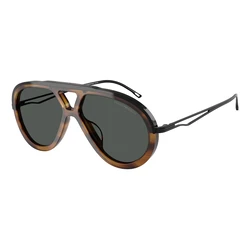 Emporio Armani EA4242U 621287 Men's Aviator Sunglasses - Brown Frame, Grey Lenses (56/14/145 mm)