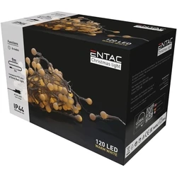 Χριστουγεννιάτικα Λαμπάκια Entac IP44 15mm Μπάλες 120LED 9m Θερμό