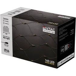 Χριστουγεννιάτικα Λαμπάκια Entac IP44 Net 160 LED 2m x 1,5m WW