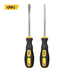Deli 2-Piece Magnetic Screwdriver Set SL5 & PH1 x100mm (Yellow) DL260002B