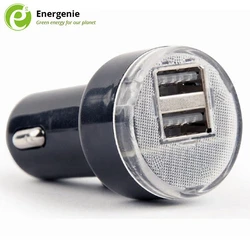 Φορτιστής Αυτοκινήτου Energenie 2-PORT USB 2.1 A Black