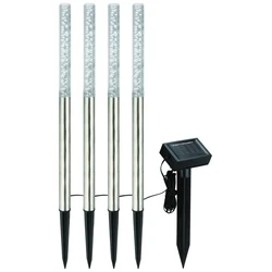 Ηλιακά Φωτιστικά Entac Κήπου 47cm Stainless Steel 4 LED