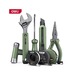 DELI Home Series Hand Tool Kit 8PCS Green (EHT0008L)