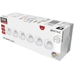 Φωτάκι Νυκτός Entac Mini Φορητό 0,45W RGB RC 6τμχ/σετ