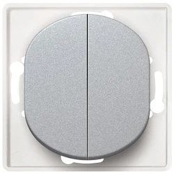 Διακόπτης Τοίχου EON E6072.S Alternative double without cover frame, silver