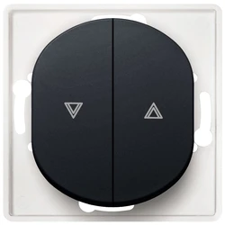 Διακόπτης Τοίχου EON E6075.E1 Push-button for rolling shuters without cover frame, soft-touch black