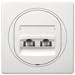 Πρίζα Τηλεφώνου EON Double 2xRJ12 6/4 Cat 3, white