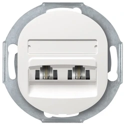 Πρίζα Τηλεφώνου EON E613.0 Double without cover frame 2xRJ12 6/4 Cat 3, white