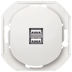 Πρίζα USB EON E6161.0 2xUSB 2,1A 5V, without cover frame EON, white