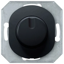Διακόπτης Dimmer EON E6173.E without cover with rotary single-pole 40-400VA, soft-touch black