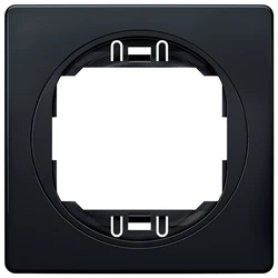 Πλαίσιο Διακόπτη EON E6801.E1E One-gang 80x80, soft-touch black with black holder