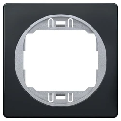 Πλαίσιο Διακόπτη EON E6801.ES One-gang 80x80, black with silver holder