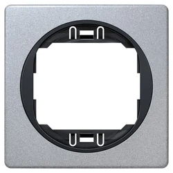 Πλαίσιο Διακόπτη EON E6801.SE One-gang 80x80, silver with black holder