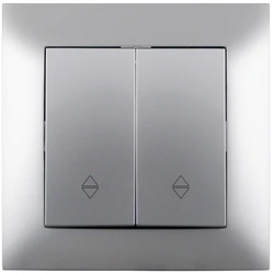 Διακόπτης Τοίχου Entac 106+6 Arnold Recessed alternative Silver