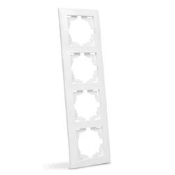 Πλαίσιο Διακόπτη Entac Arnold - Πρίζας 4 Θέσεων Οριζοντίως Λευκό