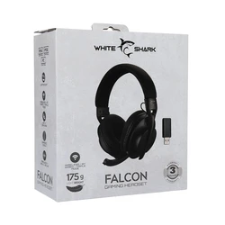 Gaming Headset White Shark Triple Mode (Wired/Wireless/Bt) Gaming Wgh-2441 Black
