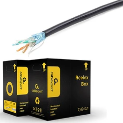 Καλώδιο Δικτύου Cablexpert CAT 5e FTP OUTDOOR AWG24 (0.51MM) GEL Black COLOR, 305M