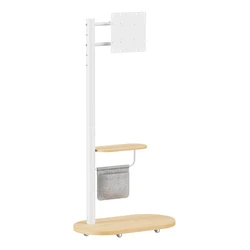 Βάση Τηλεόρασης Brateck δαπέδου FS54-22T-02W 17-43" έως 15kg, με ράφι & ροδάκια