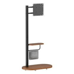 BRATECK Floor TV Stand FS54-22T-02W with Shelf and Wheels