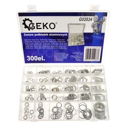 Geko Σετ Αλουμινένιες Ροδέλες G02824, Διάφορα Μεγέθη, 300τμχ