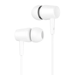 Handsfree Ακουστικά Celebra G13 με μικρόφωνο, 10mm, 1.2m, λευκό