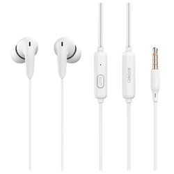Handsfree Ακουστικά Celebrat με μικρόφωνο G26, 3.5mm, 1.2m, λευκά
