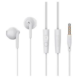 Handsfree Ακουστικά Celebrat G34, 3.5mm σύνδεση, 14mm, 1.2m, Λευκά