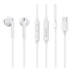 Celebrat G39 Earbuds Handsfree Ακουστικά με Βύσμα USB-C Λευκό