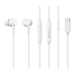 Celebrat G40 In-ear Handsfree Ακουστικά με Βύσμα USB-C Λευκό