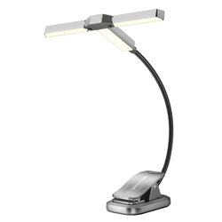 Φακός Διαβάσματος Glocusent LED GLCSNTA2301, επαναφορτιζόμενος, έως 50lm, γκρι