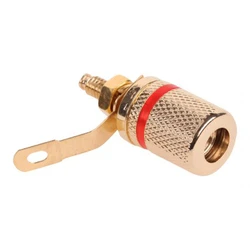 Βύσμα Ήχου μπανάνα GNI0206B, θηλυκό, επιχρυσωμένο, κόκκινο