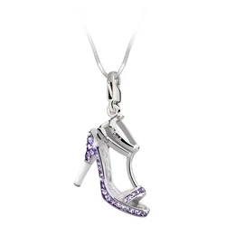 Γυναικείο Κολιέ Glamour Gs4-19 (4cm) από Ασήμι Purple