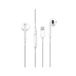 GSM1036 Ακουστικά ενσύρματα με υποδοχή Lightning και μικρόφωνο λευκά