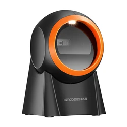 Barcode Scanner Gtcodestar Επιτραπέζιο GT-8800F, 1D & 2D, ενσύρματο, Μαύρο