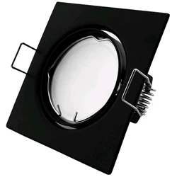 Χωνευτό Σποτ Avide GU10 Πλαίσιο Τετράγωνο Σαγρέ Μαύρο