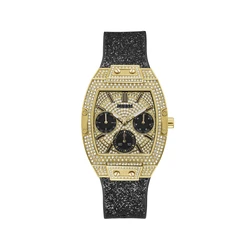 Γυναικείο Ρολόι Guess Gw0105L2 (38 mm) Δερμάτινο Λουράκι Μαύρο