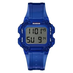 Ανδρικό Ρολόι Guess Gw0270G3 (47mm) Καουτσούκ Λουράκι Μπλε