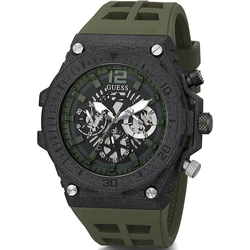 Ανδρικό Ρολόι Guess Gw0325G2 (48mm) Καουτσούκ Λουράκι Πράσινο