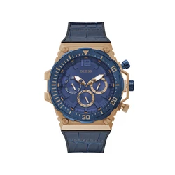 Ανδρικό Ρολόι Guess Gw0326G1 (48 mm) Δερμάτινο Λουράκι Μπλε