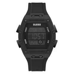 Ανδρικό Ρολόι Guess Gw0340G4 (43mm) Καουτσούκ Λουράκι Μαύρο